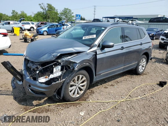 2018 Volkswagen Tiguan SEL with VIN 3VV3B7AXXJM125194, listed as a Copart auction lot 60120755 with 85,434 mi miles and Salvage title. Bid and sale history available at DreamBid. Image 1.