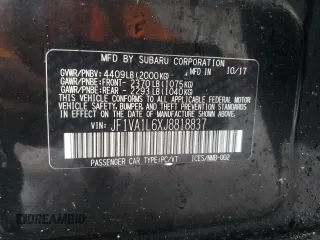 2018 Subaru WRX Limited with VIN JF1VA1L6XJ8818837, listed as a Copart auction lot 55956075 with 39,048 mi miles and Salvage title. Bid and sale history available at DreamBid. Image 12.