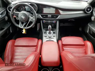 2023 Alfa Romeo Giulia Veloce with VIN ZARFANBNXP7670966, listed as a Copart auction lot 80706434 with 19,459 mi miles and Salvage title. Bid and sale history available at DreamBid. Image 8.