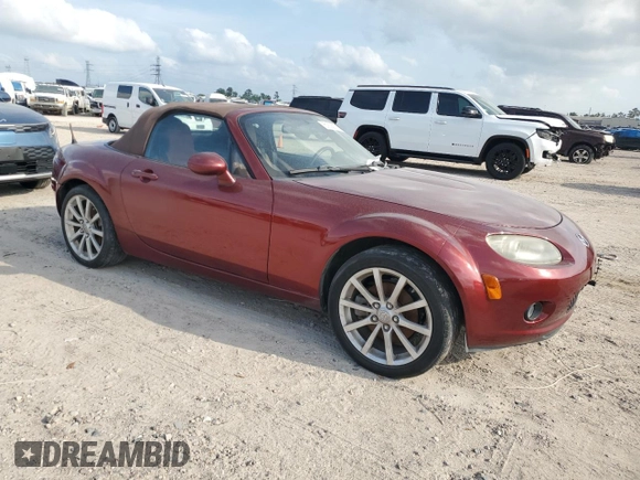 2007 Mazda MX-5 Miata Sport z VIN JM1NC25F270127574, wystawiony jako Copart lot #51538215 z przebiegiem 131 339 mil mil oraz Szkoda całkowita • Salvage title. Historia ofert i sprzedaży dostępna na DreamBid. Obrazek 4.