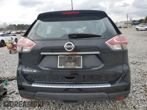 2016 Nissan Rogue S with VIN KNMAT2MT1GP650422, listed as a Copart auction lot 43955975 with 186,620 mi miles and Salvage Title. Bid and sale history available at DreamBid. Image 6.