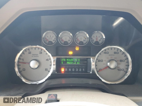 2009 Ford F-250 XL with VIN 1FTSW20R99EA38179, listed as a Copart auction lot 53021595 with 98,231 mi miles and Salvage title. Bid and sale history available at DreamBid. Image 9.