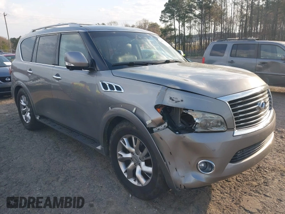 2011 Infiniti QX56 8-passenger with VIN JN8AZ2NC1B9301274, listed as a IAAI auction lot 41865441 with 221,759 mi miles. Bid and sale history available at carsss.com. Image 1.
