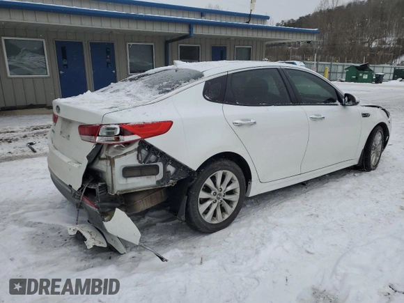 2018 Kia Optima LX with VIN 5XXGT4L34JG272537, listed as a Copart auction lot 46372815 with 89,204 mi miles and Salvage Title. Bid and sale history available at carsss.com. Image 3.