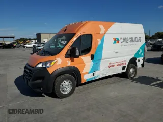 2023 Ram ProMaster Cargo with VIN 3C6LRVBG4PE587368, listed as a Copart auction lot 77147044 with 5,655 mi miles and Salvage Title. Bid and sale history available at carsss.com. Image 1.