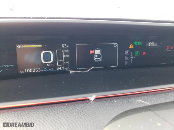 2017 Toyota Prius Prime Plus with VIN JTDKARFP7H3006371, listed as a Copart auction lot 48019435 with NaN miles and Salvage Title. Bid and sale history available at carsss.com. Image 9.