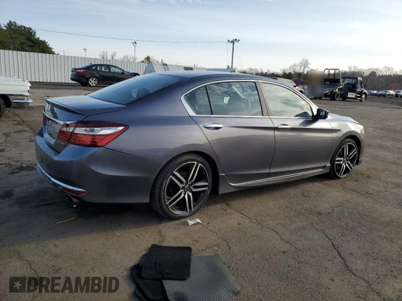 2016 Honda Accord Sport with VIN 1HGCR2F50GA040425, listed as a Copart auction lot 51067815 with 124,461 mi miles and Salvage Title. Bid and sale history available at DreamBid. Image 3.