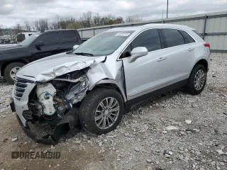 2017 Cadillac XT5 Luxury FWD with VIN 1GYKNBRS7HZ263985, listed as a Copart auction lot 50231215 with 28,542 mi miles and Salvage Title. Bid and sale history available at DreamBid. Image 1.
