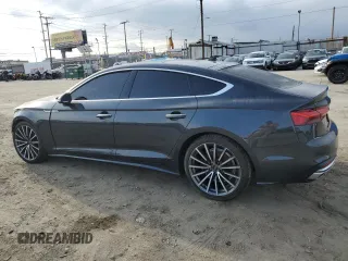 2021 Audi A5 Sportback Premium Plus with VIN WAUCBCF56MA046991, listed as a Copart auction lot 46651974 with 25,300 mi miles. Bid and sale history available at carsss.com. Image 2.