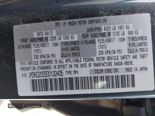 2013 Mazda CX-5 Touring with VIN JM3KE2CE6D0122405, listed as a IAAI auction lot 41743037 with 154,647 mi miles and . Bid and sale history available at carsss.com. Image 9.