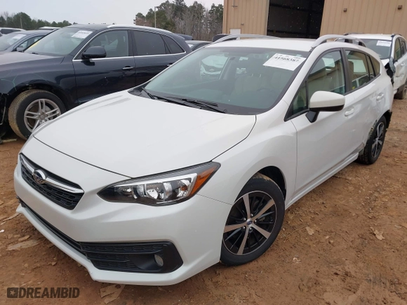 2022 Subaru Impreza Premium with VIN 4S3GTAV6XN3715561, listed as a IAAI auction lot 41568387 with 20,802 mi miles. Bid and sale history available at carsss.com. Image 18.