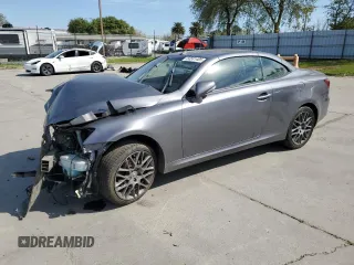 2012 Lexus IS 250 C with VIN JTHFF2C20C2521700, listed as a Copart auction lot 50581405 with 123,547 mi miles and Salvage Title. Bid and sale history available at DreamBid. Image 1.