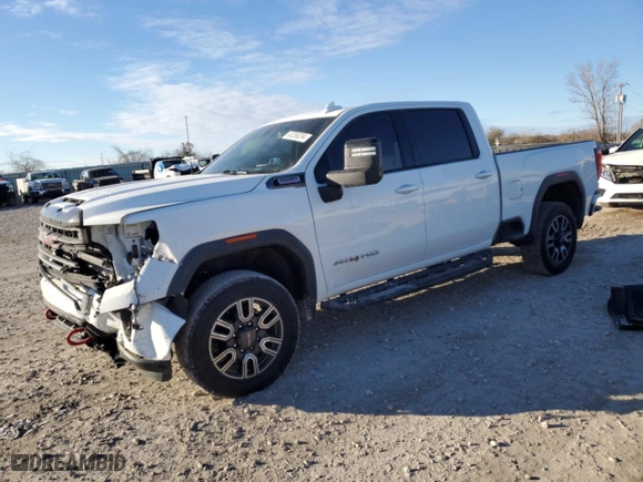 2021 GMC Sierra 2500HD AT4 with VIN 1GT49PEY1MF317254, listed as a Copart auction lot 83268294 with 34,668 mi miles and Salvage Title. Bid and sale history available at carsss.com. Image 1.