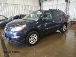 2015 Chevrolet Traverse LS z VIN 1GNKRFKD9FJ365076, wystawiony jako Copart lot #56884115 z przebiegiem 140 571 mil mil oraz Nie do naprawy • Non repairable. Historia ofert i sprzedaży dostępna na DreamBid. Obrazek 1.