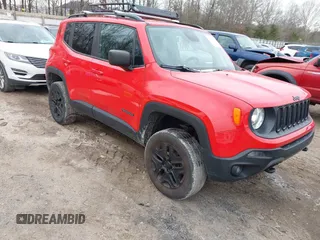 2018 Jeep Renegade Upland with VIN ZACCJBAB2JPH99054, listed as a IAAI auction lot 41315646 with 100,710 mi miles and . Bid and sale history available at DreamBid. Image 1.
