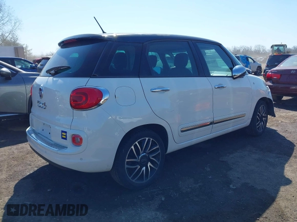 2014 FIAT 500L Lounge z VIN ZFBCFACHXEZ028896, wystawiony jako IAAI lot #41751360 z przebiegiem 157 966 mil mil oraz . Historia ofert i sprzedaży dostępna na DreamBid. Obrazek 4.