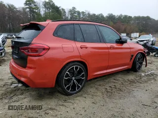 2021 BMW X3 M z VIN 5YMTS0C05M9H64439, wystawiony jako Copart lot #50178655 z przebiegiem Nie podano mil oraz Szkoda całkowita • Salvage title. Historia ofert i sprzedaży dostępna na DreamBid. Obrazek 3.