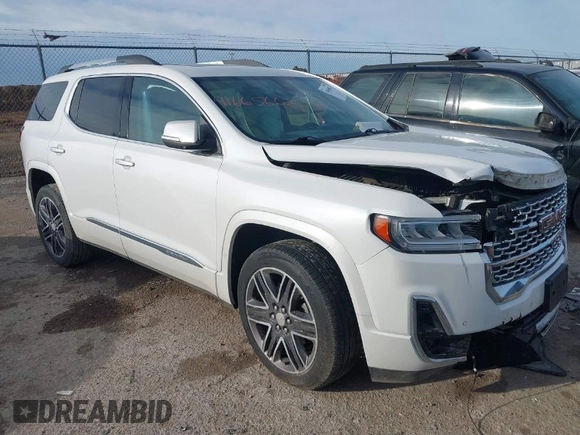 2020 GMC Acadia Denali with VIN 1GKKNXLS8LZ121704, listed as a IAAI auction lot 41665662 with 69,937 mi miles. Bid and sale history available at carsss.com. Image 1.