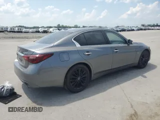 2019 Infiniti Q50 Luxe with VIN JN1EV7AP7KM516284, listed as a Copart auction lot 61647345 with 71,217 mi miles and Salvage title. Bid and sale history available at DreamBid. Image 3.