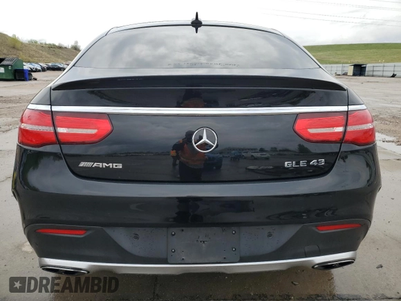 2017 Mercedes-Benz GLE 43 AMG with VIN 4JGED6EB2HA081608, listed as a Copart auction lot 55968675 with 80,218 mi miles and Salvage title. Bid and sale history available at DreamBid. Image 6.
