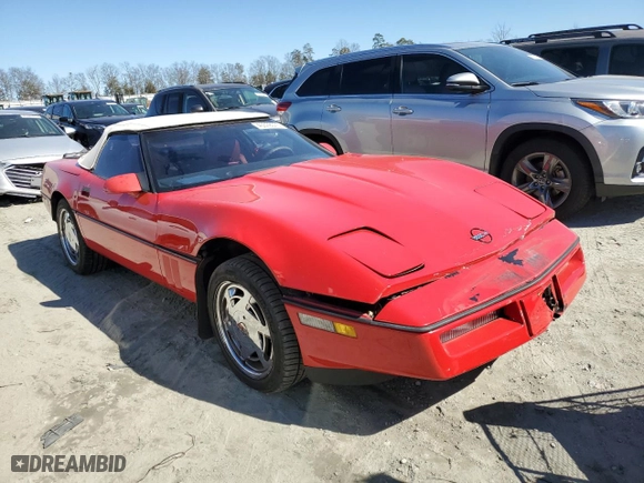 1989 Chevrolet Corvette with VIN 1G1YY3186K5109742, listed as a Copart auction lot 45378375 with 104,385 mi miles and Salvage Title. Bid and sale history available at carsss.com. Image 4.