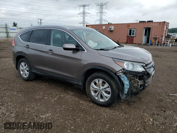 2012 Honda CR-V EX-L with VIN 5J6RM4H73CL048416, listed as a Copart auction lot 61410265 with 107,160 mi miles and Salvage title. Bid and sale history available at DreamBid. Image 4.