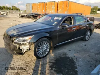 2014 Lexus LS 460 L with VIN JTHDL5EF0E5007039, listed as a Copart auction lot 72728404 with 127,718 mi miles and Salvage title. Bid and sale history available at DreamBid. Image 1.
