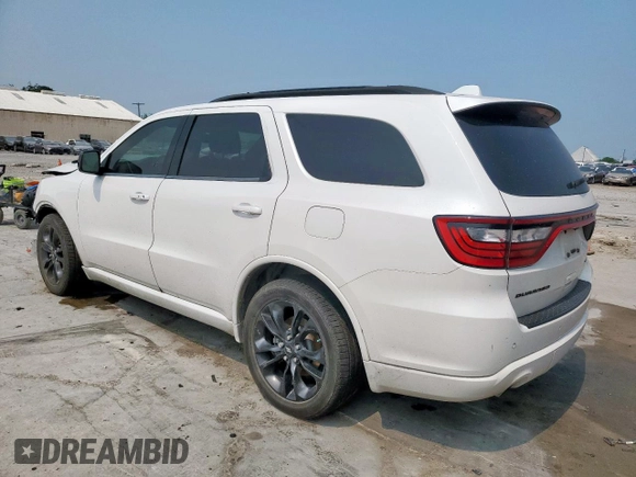 2021 Dodge Durango GT with VIN 1C4RDHDG2MC572998, listed as a Copart auction lot 58017265 with 103,597 mi miles and Salvage title. Bid and sale history available at DreamBid. Image 2.