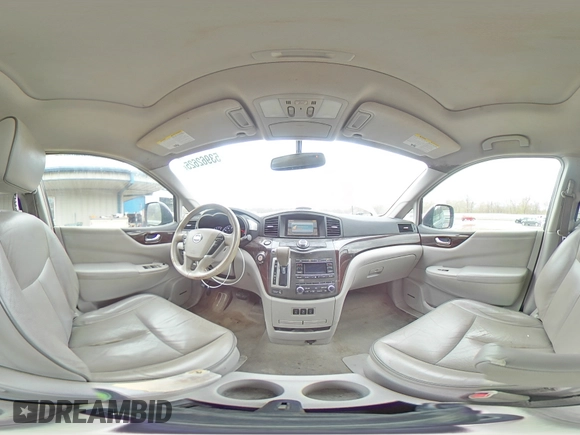 2012 Nissan Quest SL with VIN JN8AE2KPXC9032857, listed as a Copart auction lot 53962625 with 115,093 mi miles and Salvage Title. Bid and sale history available at carsss.com. Image 15.