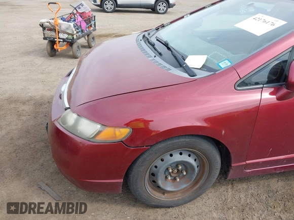 2008 Honda Civic LX with VIN 1HGFA16518L073809, listed as a IAAI auction lot 42176176 with 193,114 mi miles and . Bid and sale history available at DreamBid. Image 14.