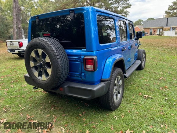 2022 Jeep Wrangler Unlimited Sahara Altitude with VIN 1C4HJXEG6NW248854, listed as a Copart auction lot 80591644 with 33,569 mi miles and Clean title. Bid and sale history available at DreamBid. Image 4.