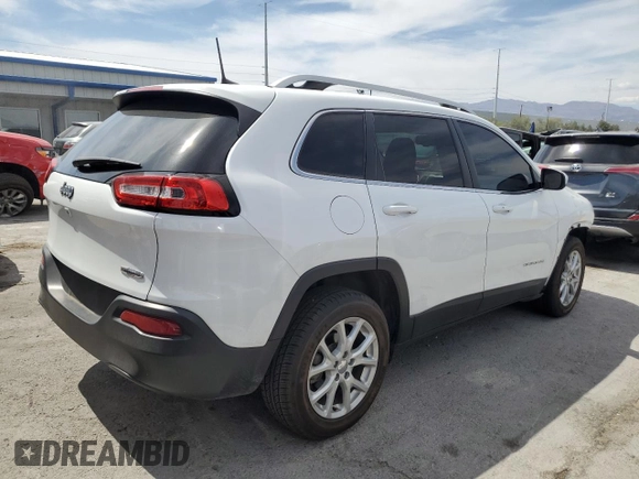2018 Jeep Cherokee Latitude Plus with VIN 1C4PJLLBXJD561813, listed as a Copart auction lot 58551815 with 36,499 mi miles and Salvage title. Bid and sale history available at DreamBid. Image 3.