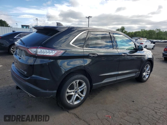 2015 Ford Edge Titanium z VIN 2FMTK4K86FBB88124, wystawiony jako Copart lot #57392305 z przebiegiem 95 698 mil mil oraz Szkoda całkowita • Salvage title. Historia ofert i sprzedaży dostępna na DreamBid. Obrazek 3.