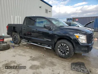 2021 Nissan Titan SV with VIN 1N6AA1EEXMN520417, listed as a Copart auction lot 46589185 with 85,530 mi miles and Salvage Title. Bid and sale history available at DreamBid. Image 4.