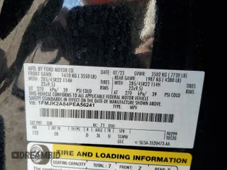 2023 Ford Expedition Max Limited z VIN 1FMJK2A84PEA56241, wystawiony jako Copart lot #42317595 z przebiegiem 68 362 mil mil oraz Czysty tytuł • Clean title. Historia ofert i sprzedaży dostępna na DreamBid. Obrazek 14.
