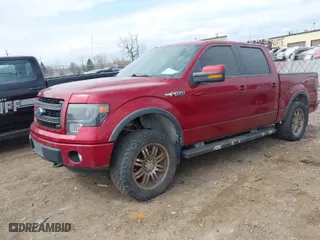 2013 Ford F-150 XL with VIN 1FTFW1EF8DFC64095, listed as a IAAI auction lot 41904304 with 214,823 mi miles. Bid and sale history available at carsss.com. Image 2.
