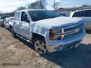 2015 Chevrolet Silverado 1500 LTZ with VIN 3GCUKSEC2FG143790, listed as a IAAI auction lot 41402254 with 122,827 mi miles. Bid and sale history available at carsss.com. Image 1.
