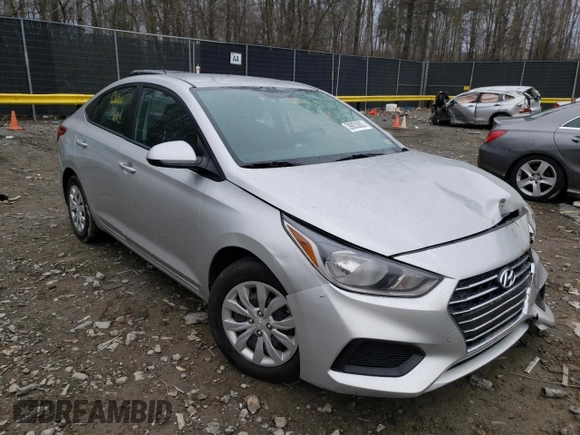 2019 Hyundai Accent SE with VIN 3KPC24A3XKE065374, listed as a Copart auction lot 59446053 with 50,555 mi miles. Bid and sale history available at carsss.com. Image 1.