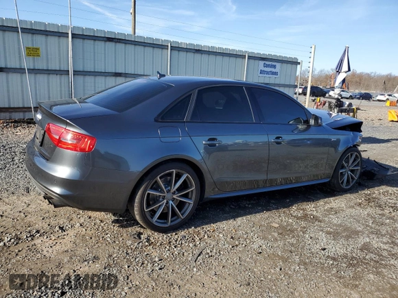 2015 Audi S4 Premium Plus with VIN WAUBGAFLXFA047726, listed as a Copart auction lot 82023654 with 119,192 mi miles and Salvage Title. Bid and sale history available at carsss.com. Image 3.