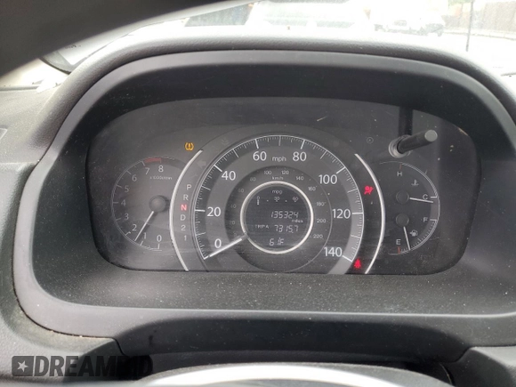 2013 Honda CR-V LX with VIN 2HKRM3H34DH502711, listed as a Copart auction lot 53884995 with 135,324 mi miles and Salvage Title. Bid and sale history available at carsss.com. Image 9.