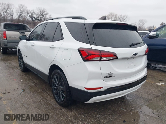 2022 Chevrolet Equinox RS with VIN 3GNAXMEVXNS118530, listed as a IAAI auction lot 41452469 with 53,217 mi miles and . Bid and sale history available at DreamBid. Image 3.