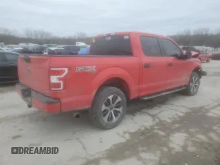 2019 Ford F-150 XL with VIN 1FTEW1EPXKKE14569, listed as a Copart auction lot 44367875 with 145,422 mi miles and Salvage Title. Bid and sale history available at carsss.com. Image 3.