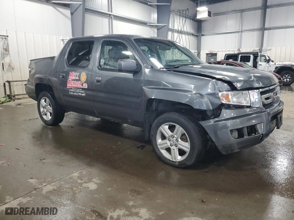 2011 Honda Ridgeline RTL with VIN 5FPYK1F52BB006545, listed as a Copart auction lot 50235045 with 207,050 mi miles and Salvage Title. Bid and sale history available at carsss.com. Image 4.