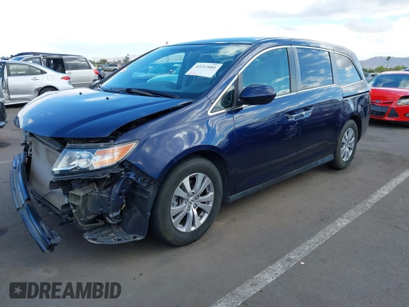 2017 Honda Odyssey SE with VIN 5FNRL5H30HB025472, listed as a IAAI auction lot 42212081 with 33,557 mi miles and . Bid and sale history available at carsss.com. Image 2.