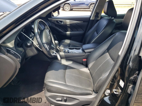 2015 Infiniti Q50 Premium with VIN JN1BV7AR6FM417210, listed as a Copart auction lot 63733915 with 95,926 mi miles and Salvage title. Bid and sale history available at DreamBid. Image 7.