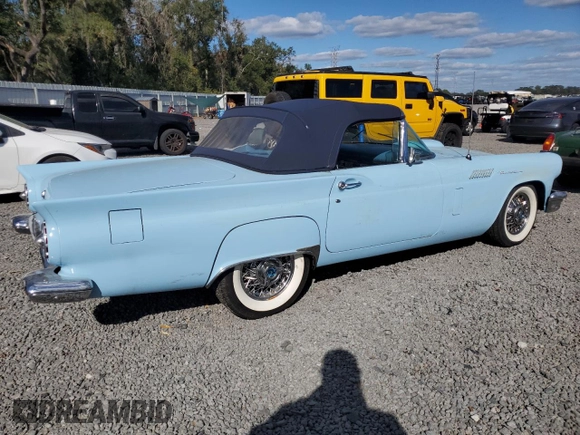 1958 Ford Thunderbird with VIN D7FH157160, listed as a Copart auction lot 80858054 with 16,024 mi miles and Salvage Title. Bid and sale history available at DreamBid. Image 3.