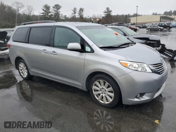 2017 Toyota Sienna with VIN 5TDDZ3DC9HS161212, listed as a Copart auction lot 50129845 with 104,020 mi miles and Salvage Title. Bid and sale history available at DreamBid. Image 4.