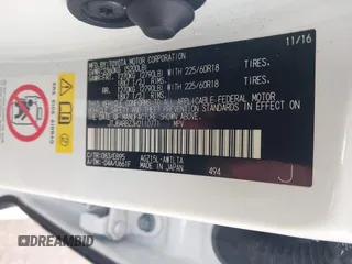 2017 Lexus NX with VIN JTJBARBZ3H2110771, listed as a IAAI auction lot 41961883 with 62,240 mi miles. Bid and sale history available at carsss.com. Image 9.