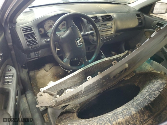 2002 Honda Civic LX with VIN 1HGES16582L005460, listed as a Copart auction lot 51419075 with 0 mi miles and Salvage Title. Bid and sale history available at carsss.com. Image 8.