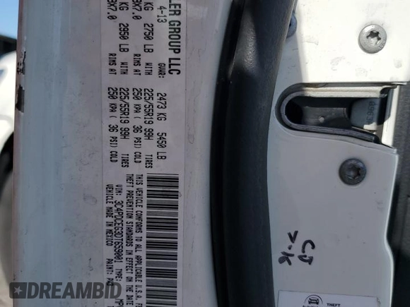 2013 Dodge Journey R/T with VIN 3C4PDCEG3DT659001, listed as a Copart auction lot 78187554 with 128,052 mi miles and Salvage title. Bid and sale history available at DreamBid. Image 13.